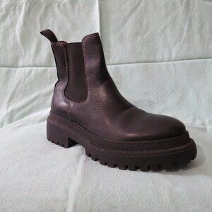 Chunky Chelsea Ankle Boot - Dark Brown